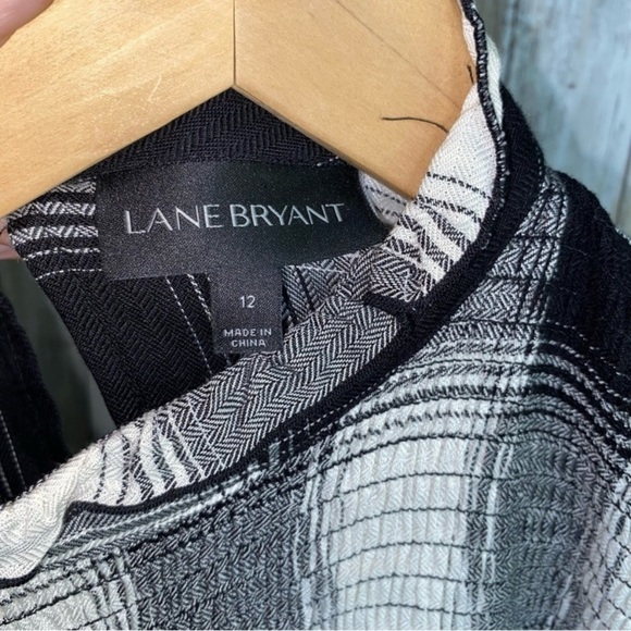 Lane Bryant Plaid Wide Sleeve Blouse - Picture 5 of 5